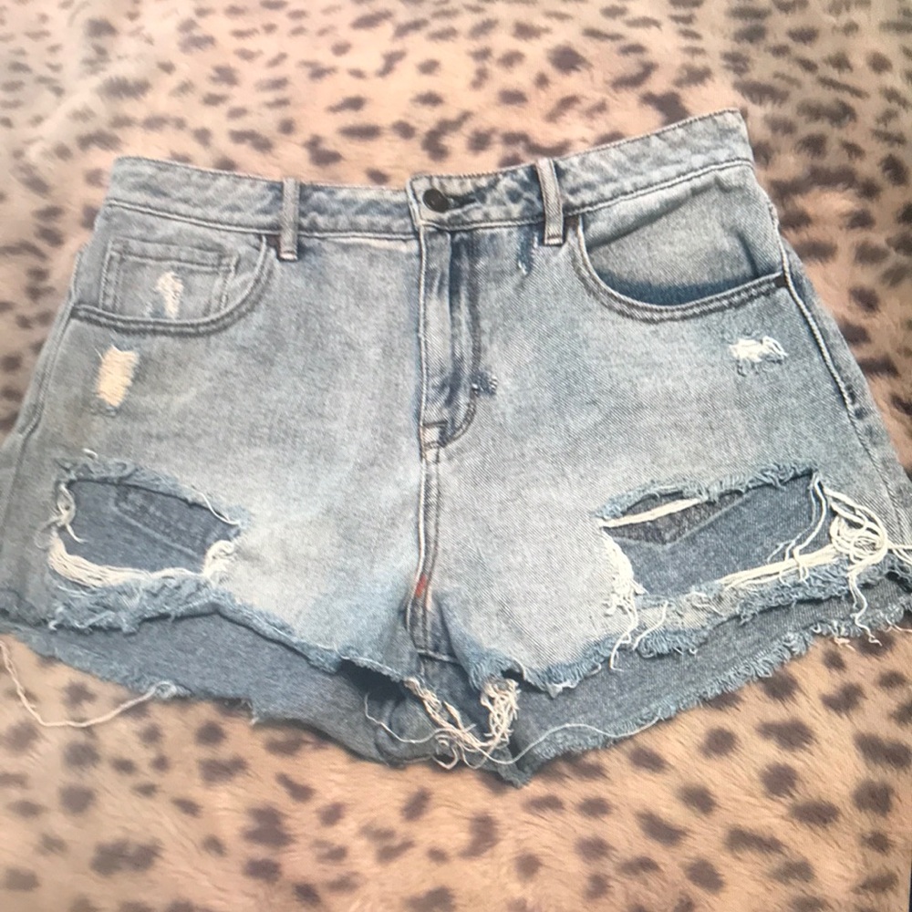 Distressed Denim Women Shorts